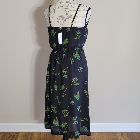 Charming Charlie Black Sleeveless Palm Tree Dress - Picture 2 of 4